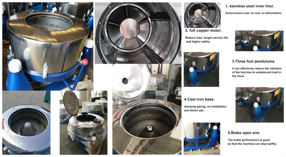 Commercial sesame Spin Dryer features