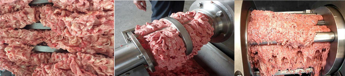 chicken meat bone separating process