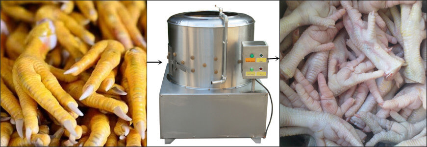 chicken paw peeling machine