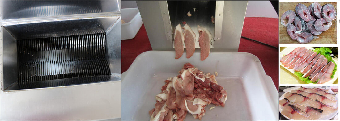 fresh meat slicing dicing machine application
