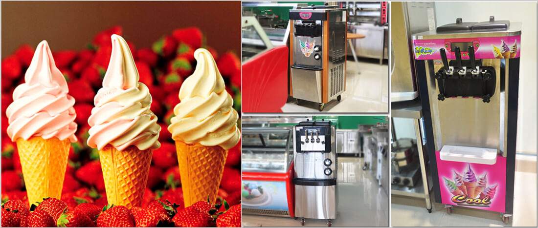 soft ice cream vending machine show
