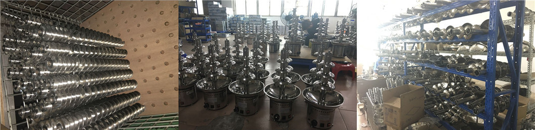 stainless steel chocalate fountain machine manufacturing workshop