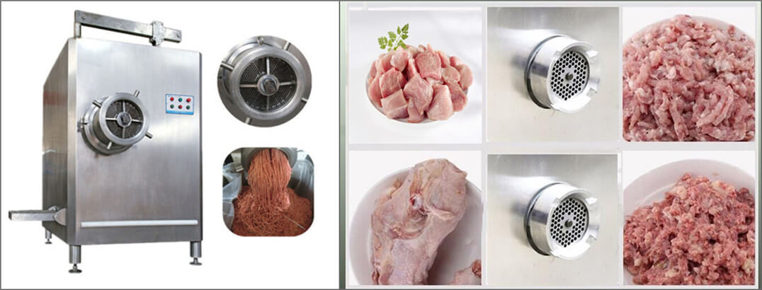 stainless steel fresh meat grinding machine