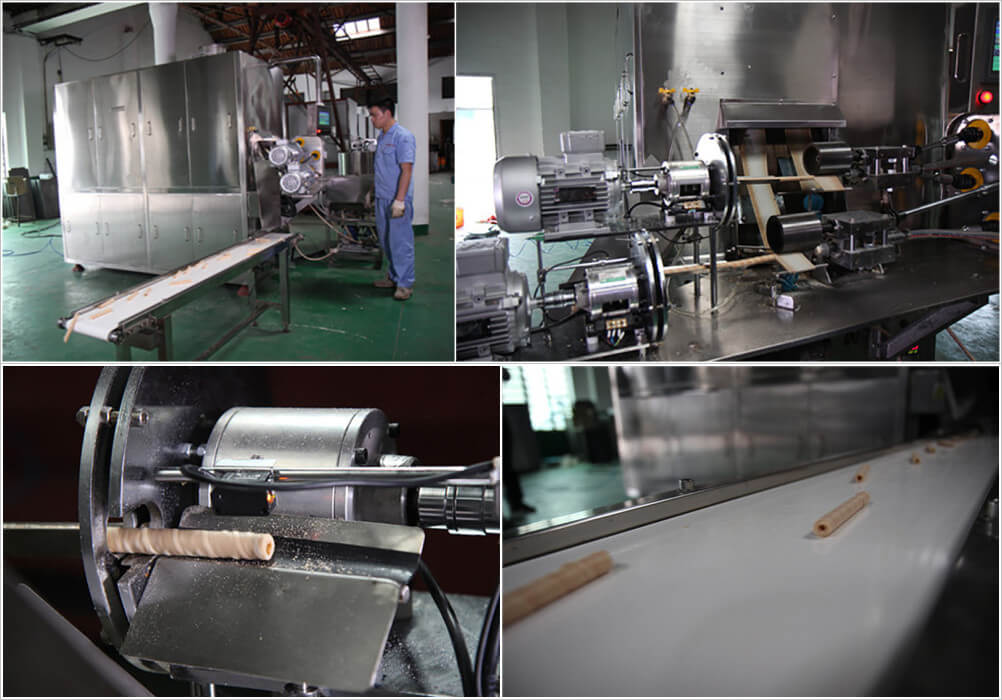 working steps of automatic egg roll making machine