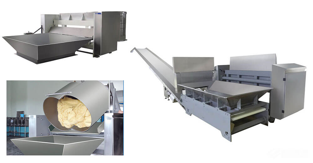 Dough Dumper Machine and conveying machine