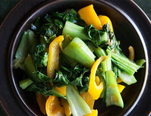 Baby Bok Choy and Yellow Bell Peppers